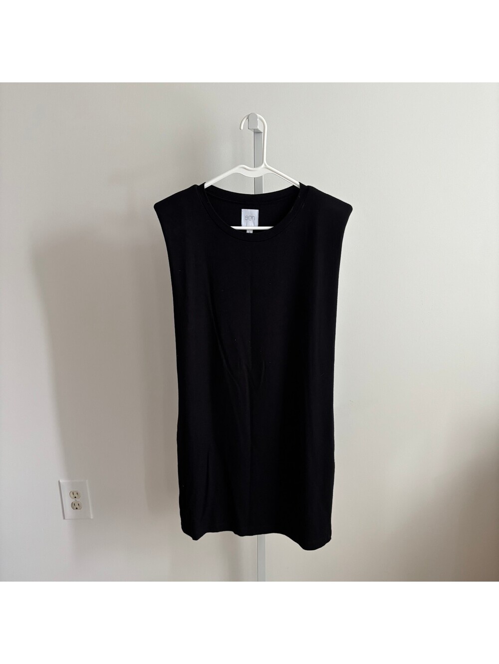 Sen EUC Women's Black Sleeveless Sheath Dress Modal Spandex Size S